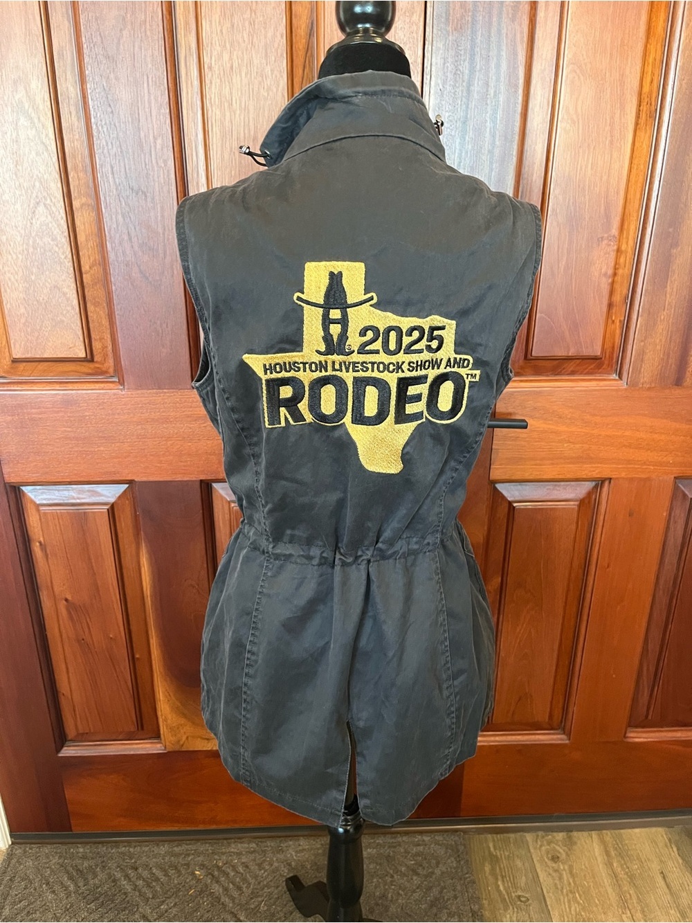 Houston Livestock Show And Rodeo Shell Vest Womens L Powder River Panhandle EUC!